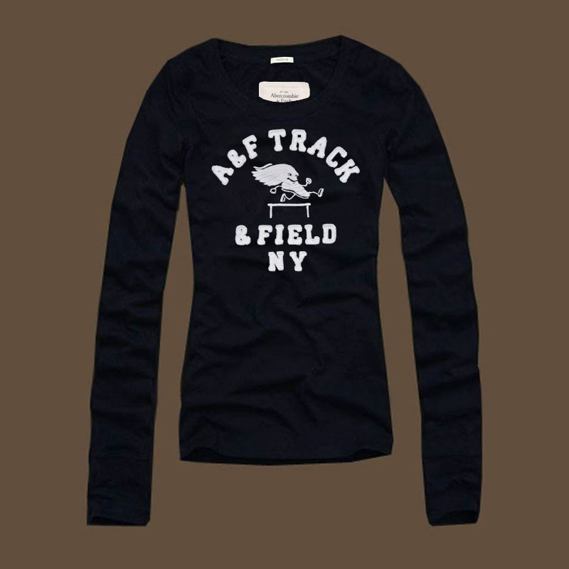 Abercrombie Fitch Mujeres De Cuello Redondo Largo Remera AF8110